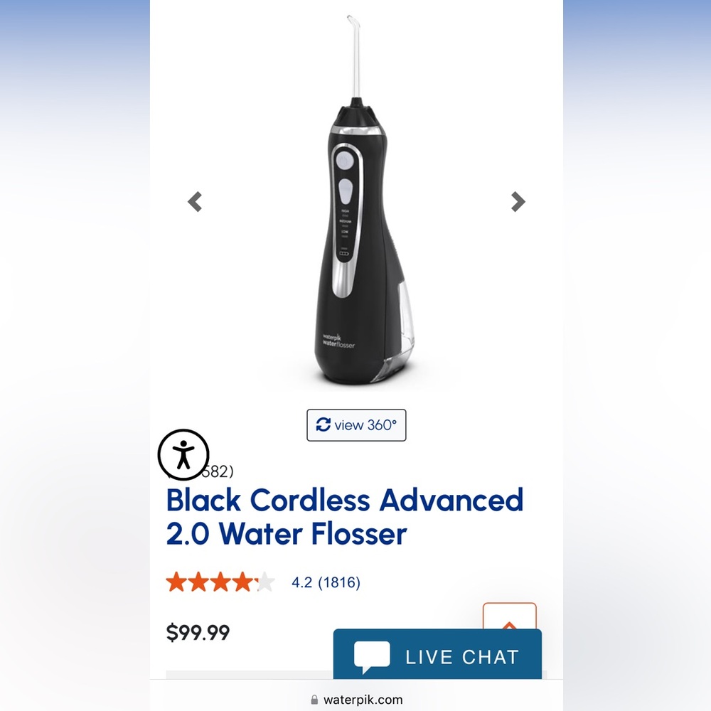 Waterpik water flosser cordless advanced 2.0 NWT